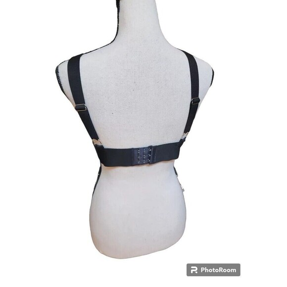 3 Piece Set Bra Thong Garter Size Small Black - Picture 8 of 10